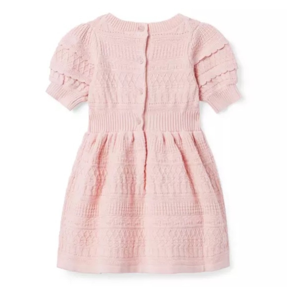 NWT Janie and Jack The Heights Sweater Dress Peachskin Sweater Dusty Light Pink - Picture 9 of 11